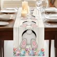 thumbnail image 3 of Table Runners 90 Inches Long Dress Scarves, Easter Bunny Farmhouse Coffee/Dining/Kitchen Table Runner for Living Room, Colorful Eggs Cute Rabbit Grey Country Wooden 13x90 Inch, 3 of 9