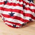 thumbnail image 6 of Aunavey Newborn Baby Girl 4th of July Outfits Romper Independence Day American Flag Print Clothes, 6 of 6