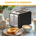 thumbnail image 2 of Toaster Simple Deluxe para 2 rebanadas y 6 unidades para dorar, acero inoxidable S, 2 of 7