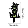 thumbnail image 3 of Outdoor Halloween Decorations Yard Spooky Glow in The Dark Halloween Decor Metal Yard Art for Lawn Patio Pathway Holiday Season Home Display Single Piece, 3 of 7