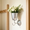 thumbnail image 7 of Wall Vase for Flowers, Boho Metal Hanging Vessel, Versatile Organizer Wall Decor for Home Living Room, Bedroom, Bathroom & Kitchen, Office, 7 of 7