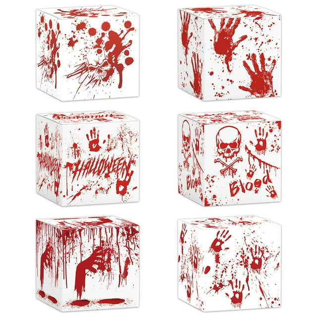 EGNMCR Halloween Decoration Props Candy Snack Packaging Three-dimensional Paper Box Scene Decoration Party Supplies Candy Paper Boxes