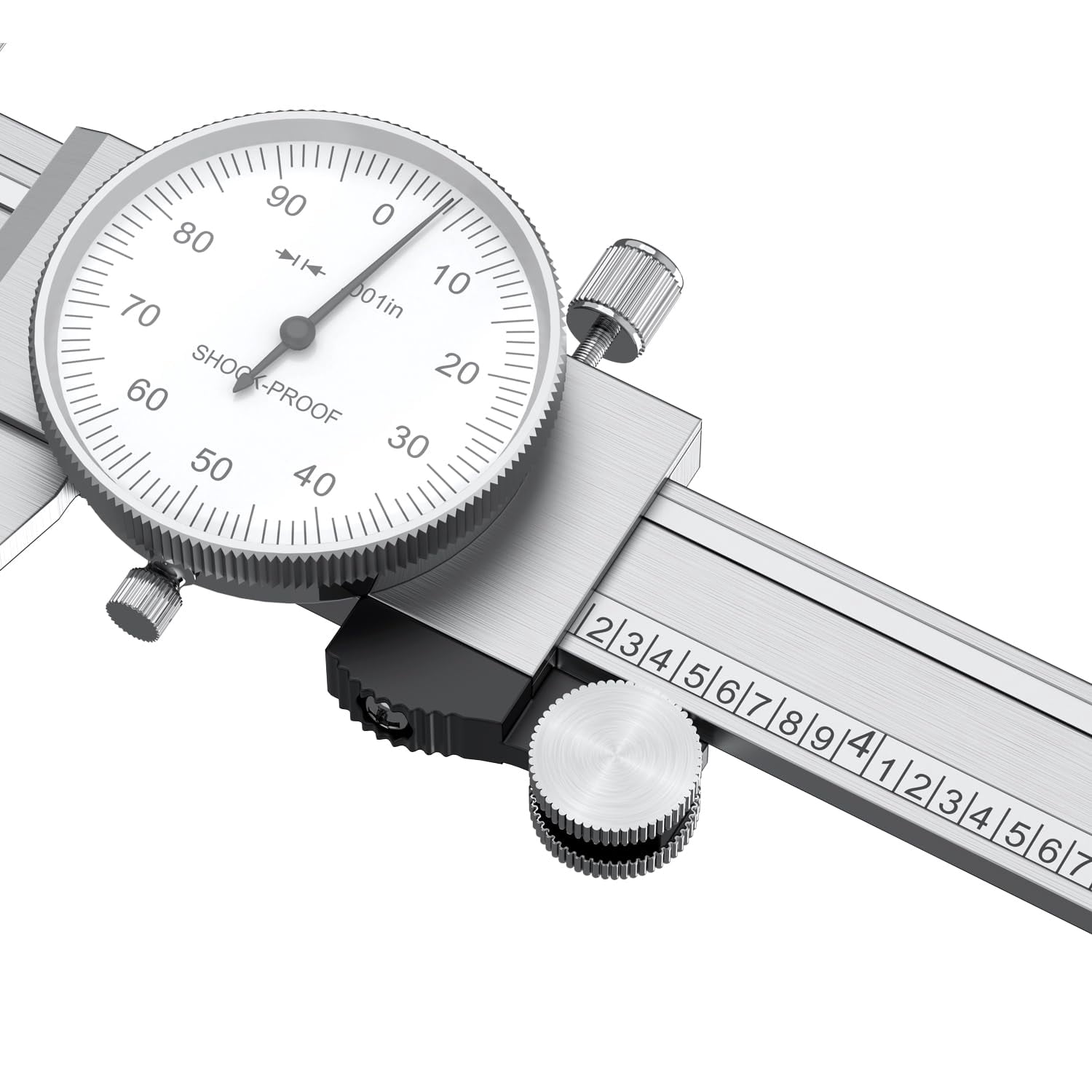 Dial Caliper Shockproof Dial Caliper Precision Caliper with Watch 0-6" Range, 0.001” Resolution 6 Inch with 0.001" Precision Calipers 4-Way Measurement with Plastic Case