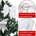 thumbnail image 5 of Lilixerw Large Silver Glitter Ribbon Bow Tie,Christmas Tree Party Decorations,Xmas Decor Wreath Ornaments, 5 of 6
