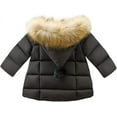 thumbnail image 4 of Baby Boys Girls Down Jacket Toddler Winter Warm Puffer Down Coat Cotton Hooded Fur Snowsuit, 4 of 4