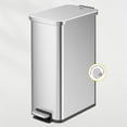 thumbnail image 1 of Bote de basura EKO Titus Slim 30L Acero Inoxidable, para cocina, pedal resistente, cierre silencioso, con cubo interior, tapa antiolores, agarradera trasera, 1 of 5