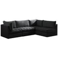 thumbnail image 1 of Meridian Furniture Jacob Black Velvet Modular Sectional, 1 of 13