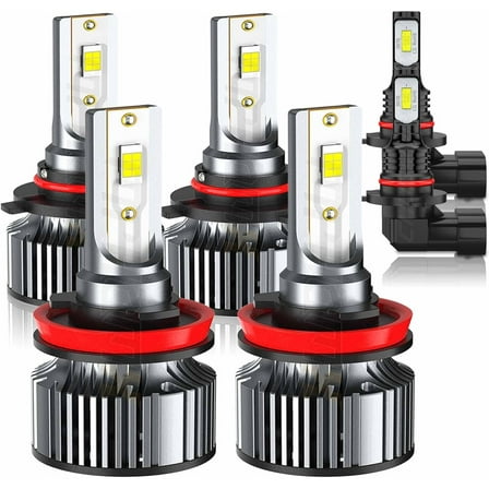 LED Headlight Bulbs Combo Compatible For Ford F150 2015 2016 2017 2018 2019 2020 2021 2022 2023, 9005 H11 High Low Beam   9140/9145 Fog Lights, 6000K White, Plug and Play, Pack of 6