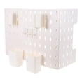 thumbnail image 1 of GOOHOCHY 1 Set White Pegboard Wall Organizer with Pipe Cover for Modern Living Room, 1 of 7