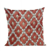 Velvet Majestic Red & Gray Handmade Luxury Pillow - 20 x 26 in. Standard Size