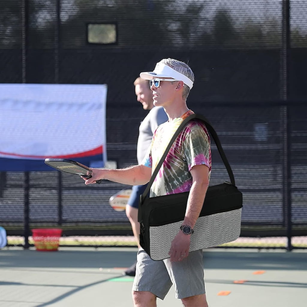 Multiple Layer Pickleballs Organizers Bag Spacious Storage Compartments Ventilated Fabric Included