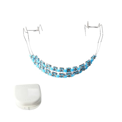 Brackets Falsos Para Dientes, Braces Kit with Brackets & Wire Perfect for Dental Students & Orthodontic Practice, Brackets Para Dientes for Dental Students to Practice (Light Blue)