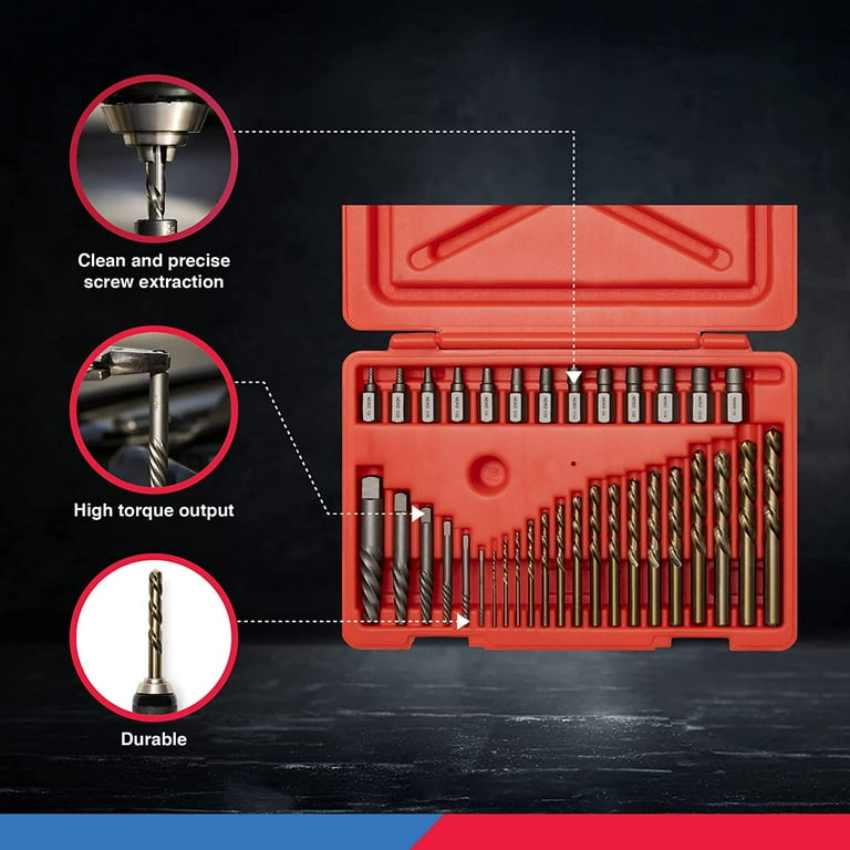 NEIKO 04206A Screw-Extractor Set, Broken Bolt Remover, Multispline