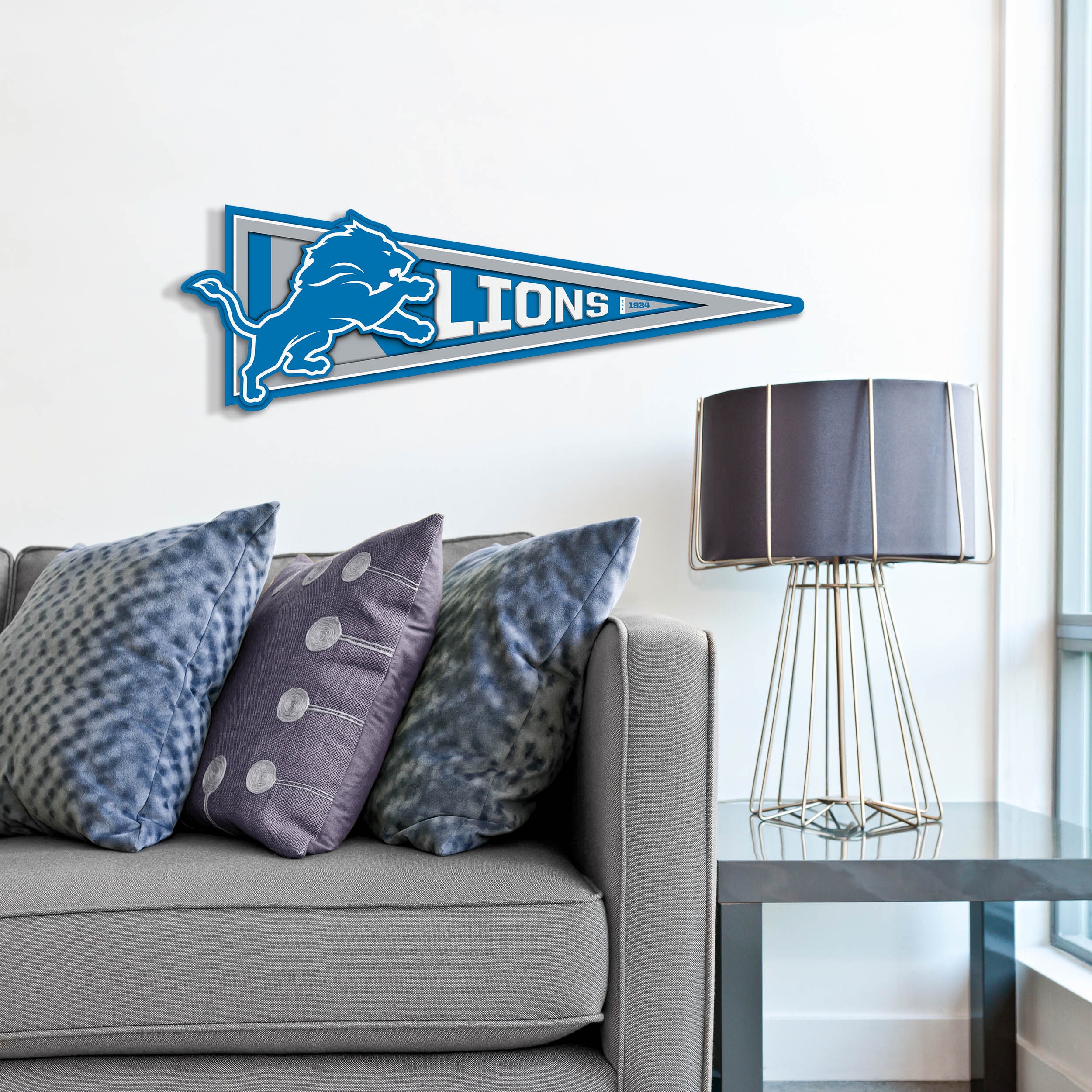 YouTheFan NFL Detroit Lions Pennant Sign