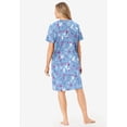 thumbnail image 2 of Dreams & Co. Plus Size V-Neck Short Sleeve Knee-Length Cotton Sleepshirt, 2 of 6
