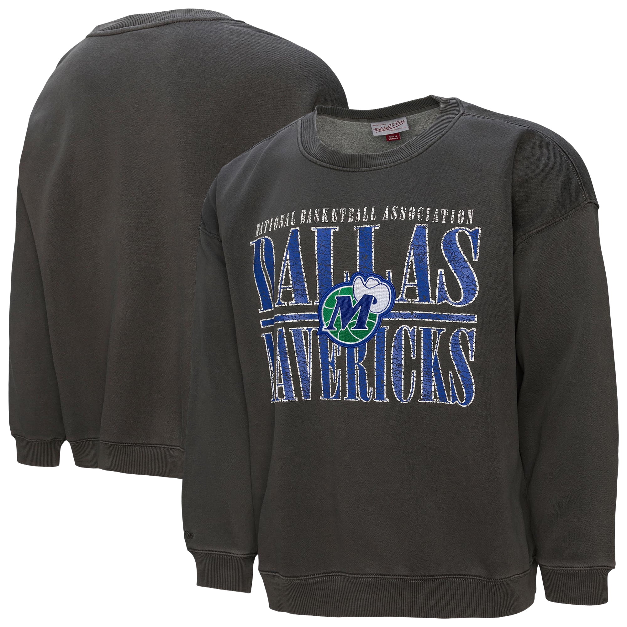 Men's Mitchell & Ness Black Dallas Mavericks NBA Downtown Collection Fleece Sweatshirt