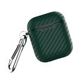 thumbnail image 2 of Estuche para auriculares Reemplazo del protector de silicona para auriculares Bluetooth de fibra de carbono para Airpods 1/2, verde oscuro Inevent EL001778-05, 2 of 7