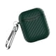 thumbnail image 2 of Estuche para auriculares Reemplazo del protector de silicona para auriculares Bluetooth de fibra de carbono para Airpods 1/2, verde oscuro Methold EL001778-05, 2 of 2
