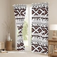 thumbnail image 3 of Homewish Rustic Western Aztec Black Out Curtains,Vintage Bohemain Tribal Curtains Pack of 2 (42x63 Each),Gray Brown Bedroom Curtains For Men Women,Breathable Home Decor, 3 of 6