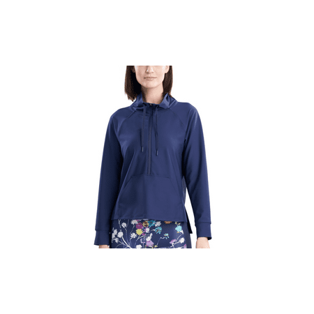 MSRP $78 Josie Natori Solstice Mock-Neck Top Navy Size Small