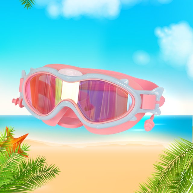 Gafas de natación para niños Anti-UV con tapones para los oídos Gafas de natación selladas para deportes acuáticos FLhrweasw Nuevo
