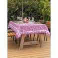 thumbnail image 2 of Outdoor Tablecloth with Umbrella Hole and Zipper, Valentine's Day Rectangle Table Cloth 60x84 Inch Waterproof Tablecloth, Pink Love Rustic Retro Abstract Art Picnic Table Cover for Patio Camping, 2 of 7