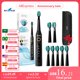 thumbnail image 2 of Seago Sonic cepillo de dientes eléctrico SG-507 para adultos cepillo con temporizador 5 modos Micro USB recargable cepillo de dientes conjunto de cabezales de repuesto Tan Jianjun unisex, 2 of 2