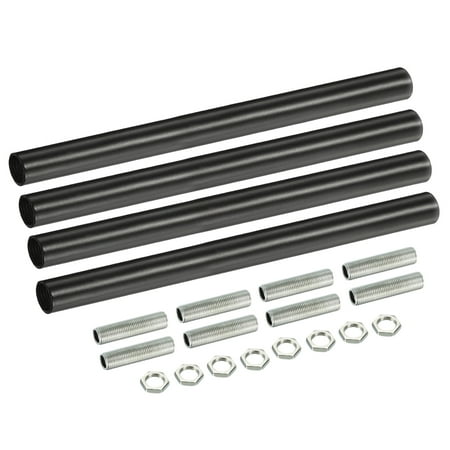 

Uxcell M10 Thread 7.87 Coupling Nut with Pipe Hex Nut Threaded Extension Rod Kit Black 4 Set