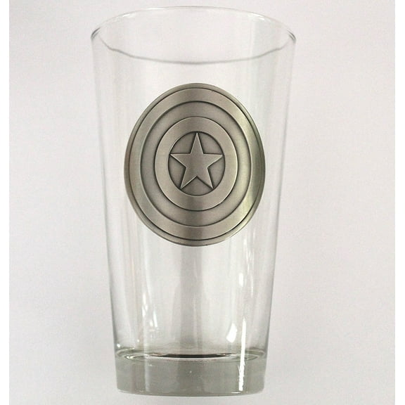 Pint Glass - Marvel - Captain America Shield Med 16oz New gls-avas-capmed