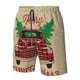 thumbnail image 4 of Balery Christmas Vintage Red Truck Traje de Baño Estilo Hawaiano para Hombre, Shorts de Secado Rápido con Bolsillos-Small, 4 of 6