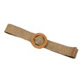 thumbnail image 2 of Linyer Straws Braided Belt Fashion Elastic Universal Multicolor Stretching Strap Accessories Valentines Day Dress Belts for Women Round/Khaki, 2 of 4