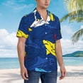thumbnail image 6 of Uemuo Cartoon Shark Printed Regular Fit Short Sleeve Casual Hawaiian Shirt for Men,Aloha shirt,Tropical shirt,Floral print shirt,Vacation Beach shirt-X-Large, 6 of 9