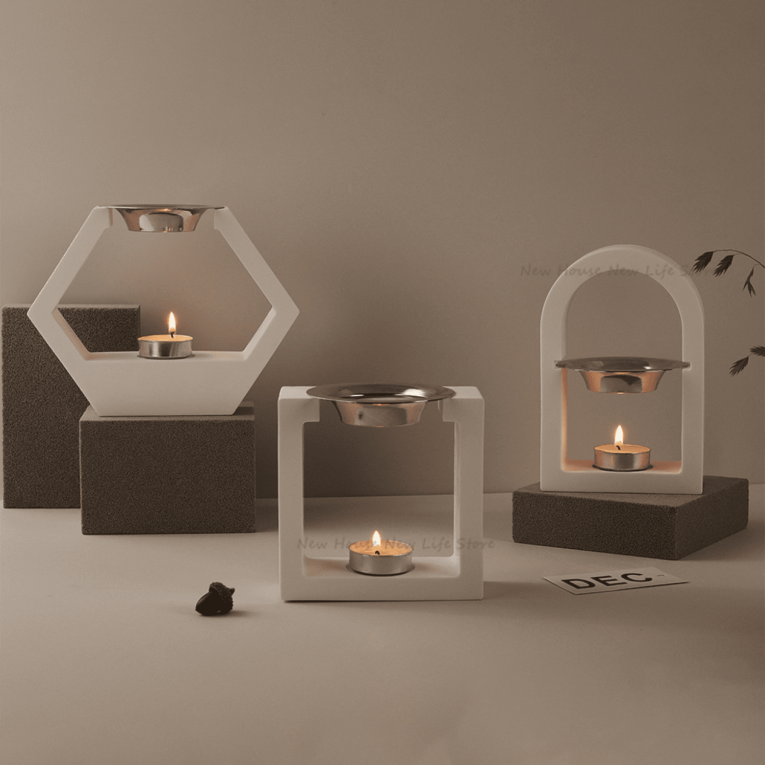 Candle Cup Incense Burner Silicone Mold DIY Epoxy Resin Gypsum Pouring Aromatherapy Storage Mold Home Decor