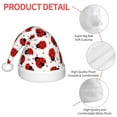 thumbnail image 4 of Honeii Ladybug And Heart Print Hat Santa Claus Hat For Xmas Party, Christmas Caps For Boys Girls Child,Christmas Beanie, 4 of 6