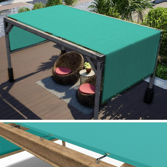 ColourTree 4' x 6' Turquoise Pergola Sun Shade Canopy Replacement Cover UPF50, Commercial Grade 260 GSM Cloth for Outdoor Patio, Garden, Deck, Backyard (We Make Custom Size)