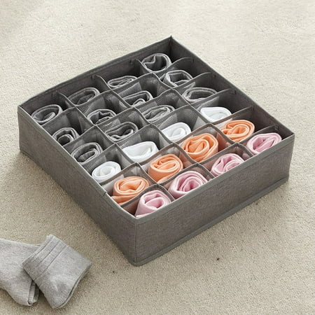

Foldable Underwear Sock Bra Tie Storage Box Multi Grid Divider Closet Organiser