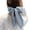Blue, variant on SPRING PARK Women Bow Long Tassel Ribbon Ponytail Scarf Hair Tie Scrunchie Elastic Hair Rope Accessories