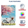 thumbnail image 5 of America Forever Cherry Blossom Bicycle Garden Flag, 12.5 x 18 inch Double Sided, Spring Cherry Blossom Flag, Vintage Bike Flower Decor, Spring Bicycle Yard Flag, 5 of 5