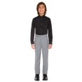 thumbnail image 2 of Camisa Calvin Klein vestido de satén de manga larga para niños, negro 10, 2 of 4