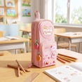 thumbnail image 4 of Cute Pencil Case for Girls Large Zippered Pen Pouch Organizer with Aesthetic Design Backpack Style Stationery Box for Kids School, 4 of 4