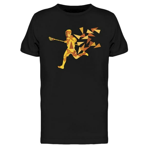 Lacrosse Player In Yellow Design T-Shirt Men -Image by Shutterstock, Male Small