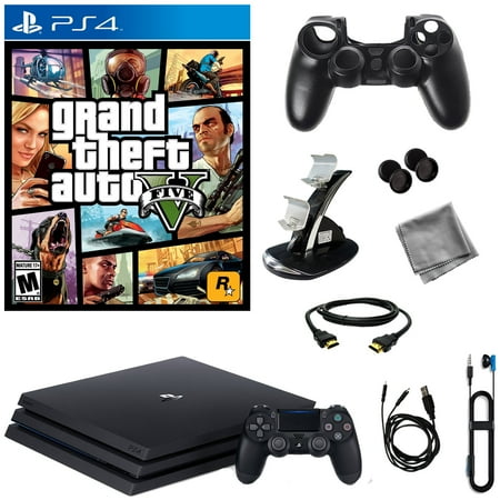 PlayStation 4 Pro 1TB Console With GTAV & 8 in 1 Kit