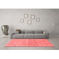 thumbnail image 3 of Ahgly Company Indoor Round Abstract Red Modern Area Rugs, 7' Round, 3 of 4