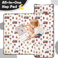 thumbnail image 4 of Fireman and Flame White Pattern Teens Toddler Nap Mat with Pillow, Sleeping Mat Bag for Preschool Daycare 50"x20", 4 of 6