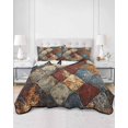 thumbnail image 3 of Brown Gray Plaid Twin Size Down Alternative Comforter, Lightweight Comforter Quilt Bedding Set with Pillow Shams Country Abstract Gradient Chic Check All Seasons Bed Comforter Duvet Insert 68"x86", 3 of 7