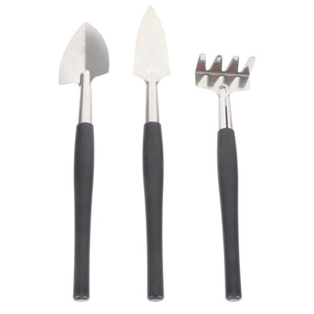 3 unids de acero inoxidable Fertilizando palas de jardinería Balcón Suelos Suelen Herramientas