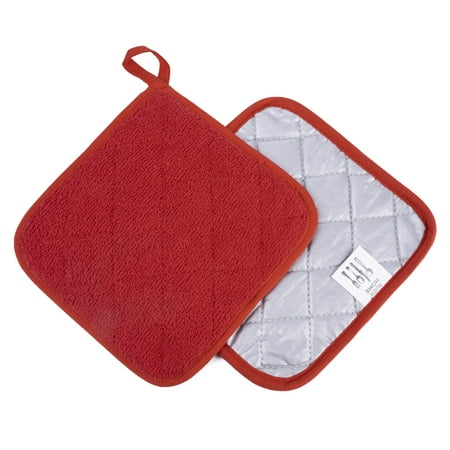 

2Pcs Kitchen Everyday Basic Terry Pot Holder Heat Resistant Coaster Potholder for Cooking and Baking