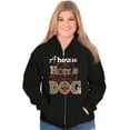 thumbnail image 3 of House Not Home Without A Dog Pet Lover Zip Hoodie Sweatshirt Women Brisco Brands X, 3 of 6