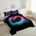thumbnail image 3 of Manfei Boys Football Game Queen Comforter Set,Rugby Lovers Bedding Sets,Cyan Black Brown Bedding Comforter Set For Boys Kids,Microfiber Bedroom Decor Reversible,3pcs, 3 of 8