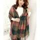 thumbnail image 5 of Bufanda grande de celosía cálida para primavera/invierno con rejilla grande y Mantón largo a la moda para mujer, 5 of 7